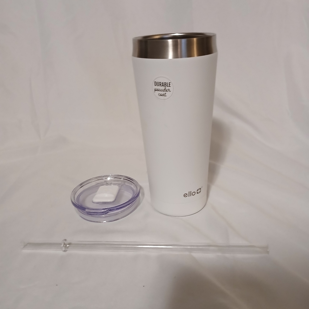 Ello 24 oz insulated tumbler with straw